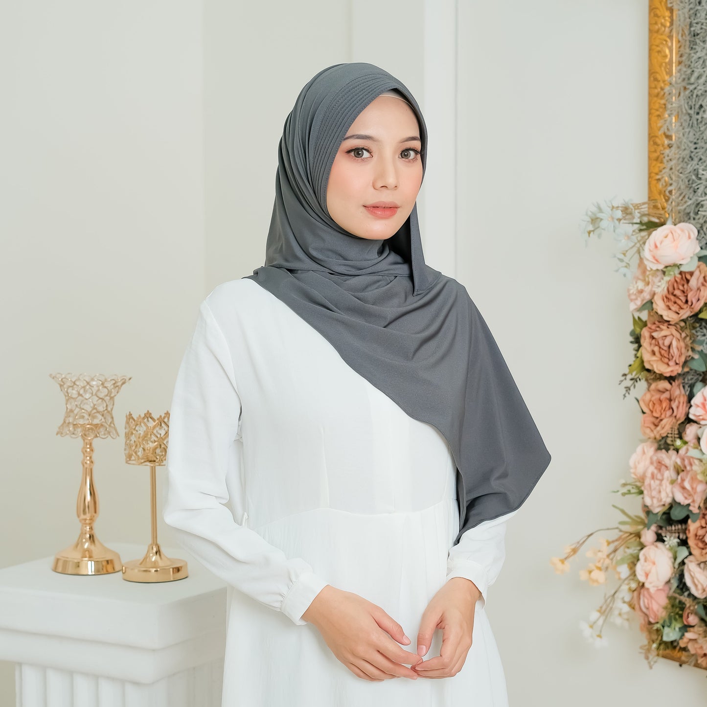 Kaleela Pashmina Pet Instan Jersey Abu - Demar Hijab