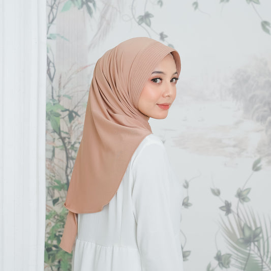 Kaleela Pashmina Pet Instan Jersey Mocca - Demar Hijab