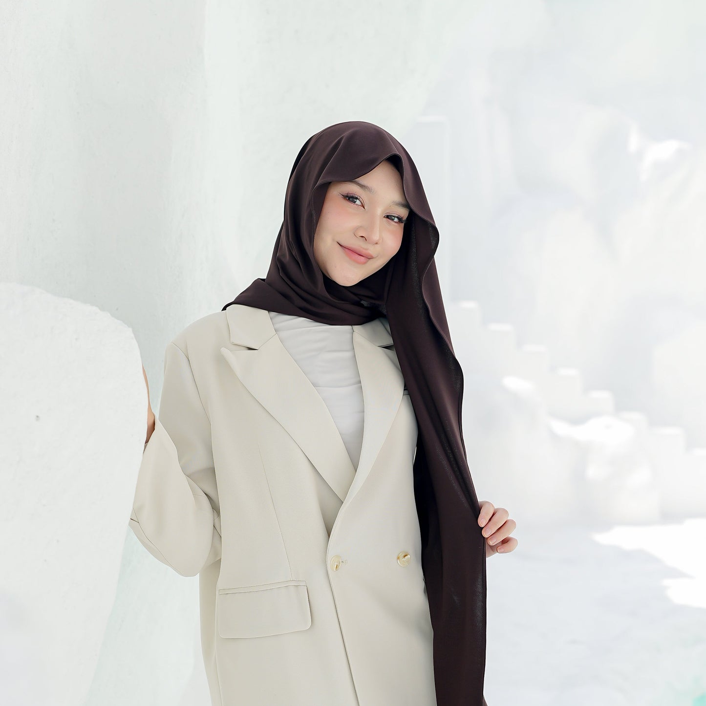 Medina Pashmina Inner Menutup Leher Jersey Mahogany