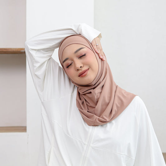 Aira Hijab Sport Bergo Instant Mocca