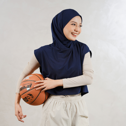 Shanum Hijab Sport Jersey Navy