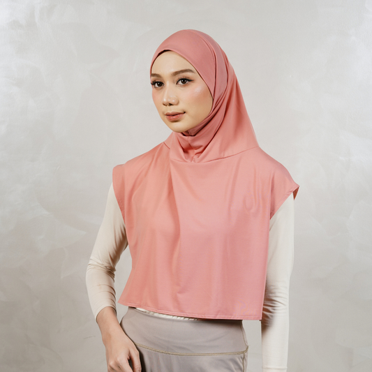 Shanum Hijab Sport Jersey Peach