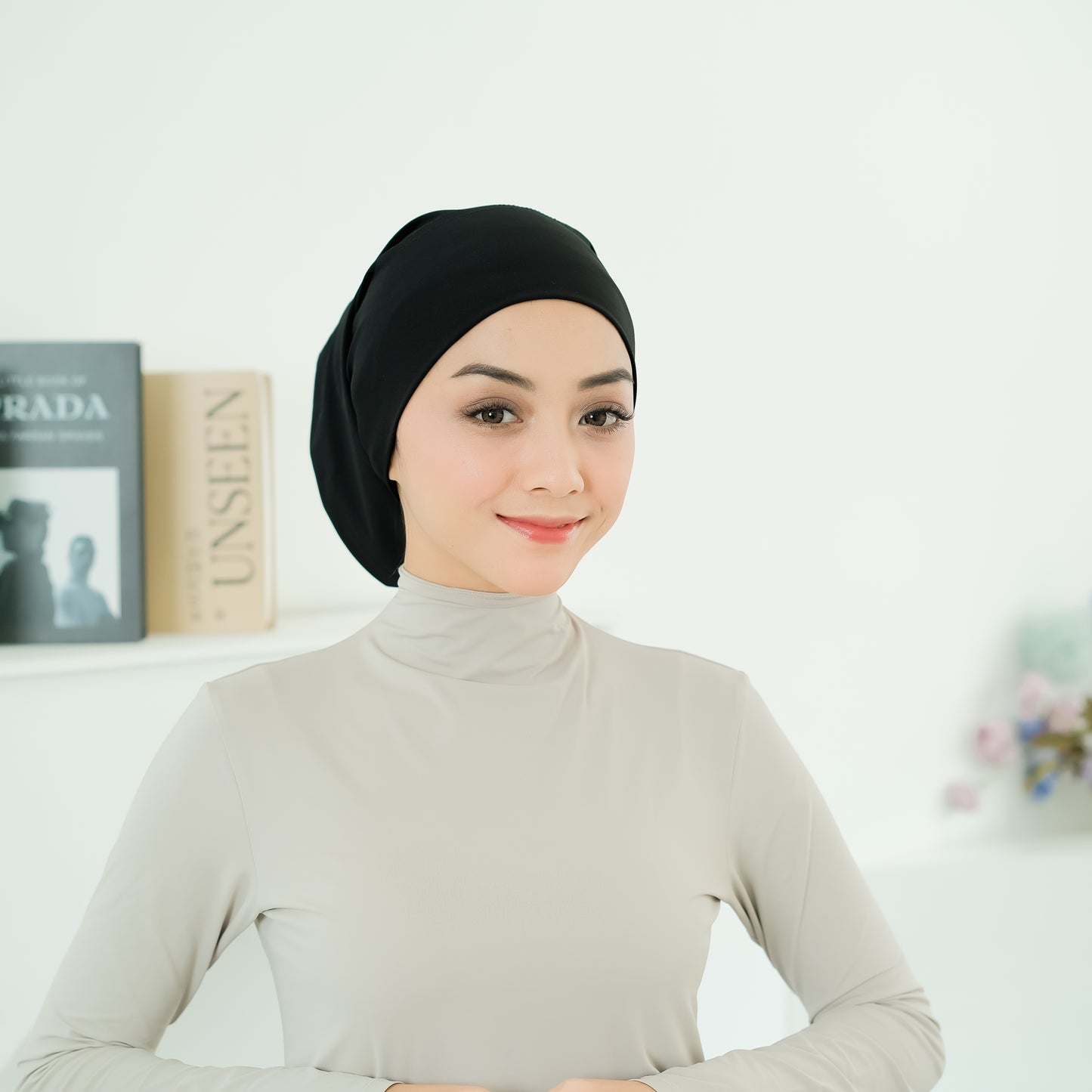 Ciput Bandana Basic Jersey Hitam